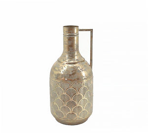 Papyrus Gold Metal Vase with Handle – 37 cm | ZAROS