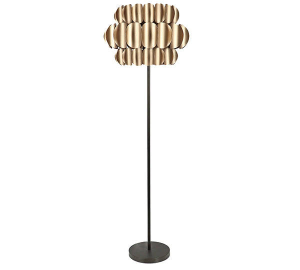 Gold & Black Metal Floor Lamp – 160 cm