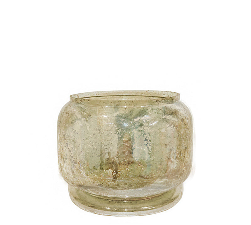 Decorative Gold Container Made of Hand-Blown Glass