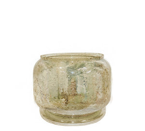 Decorative Gold Container Made of Hand-Blown Glass