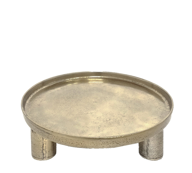 Round Tray with 3 Legs – Cast Aluminum