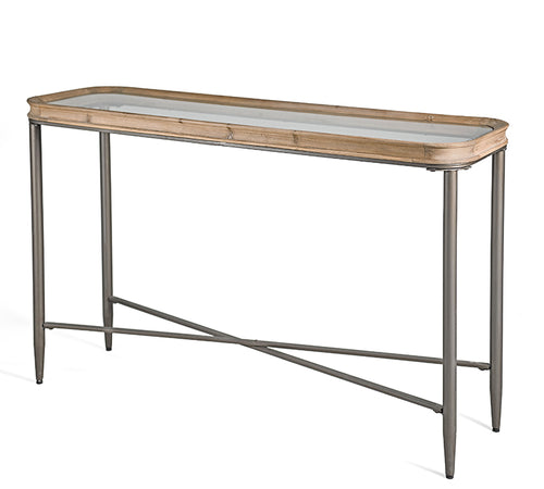 Console table with glass top