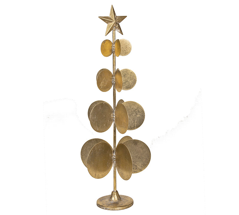 Gold Metal Christmas Tree Decoration – 62 cm | ZAROS