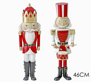 Christmas Nutcracker Decoration – Red & White, 46 cm