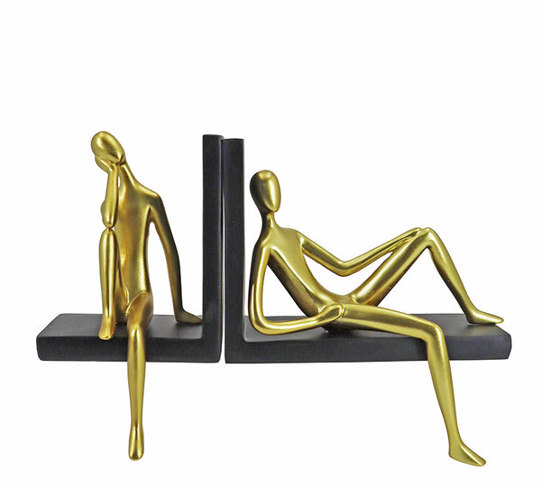 Gold Sculptural Figure Bookends – Set of 2 | ZAROS