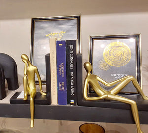 Gold Sculptural Figure Bookends – Set of 2 | ZAROS