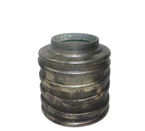 "Spiral" Cylindrical Glass Vase with Champagne Oxidized Finish