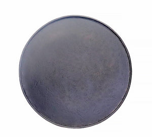Round flat metal tray