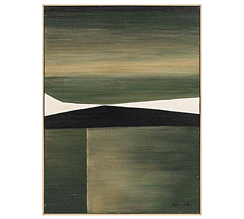 Textured Hand-Painted Framed Wall Art – Green, 90 × 120 cm | ZAROS