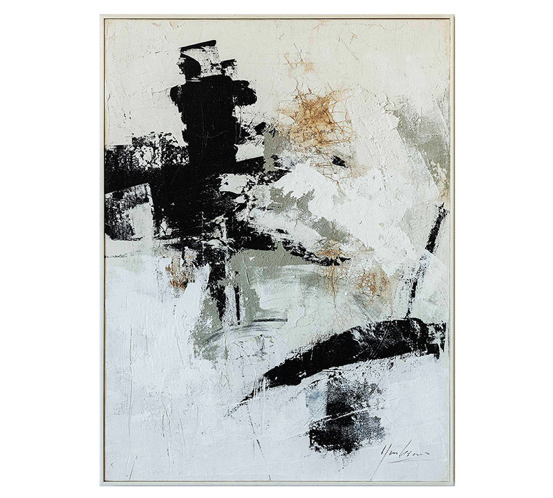 Abstract Hand-Painted Framed Wall Art – 90 × 120 cm | ZAROS