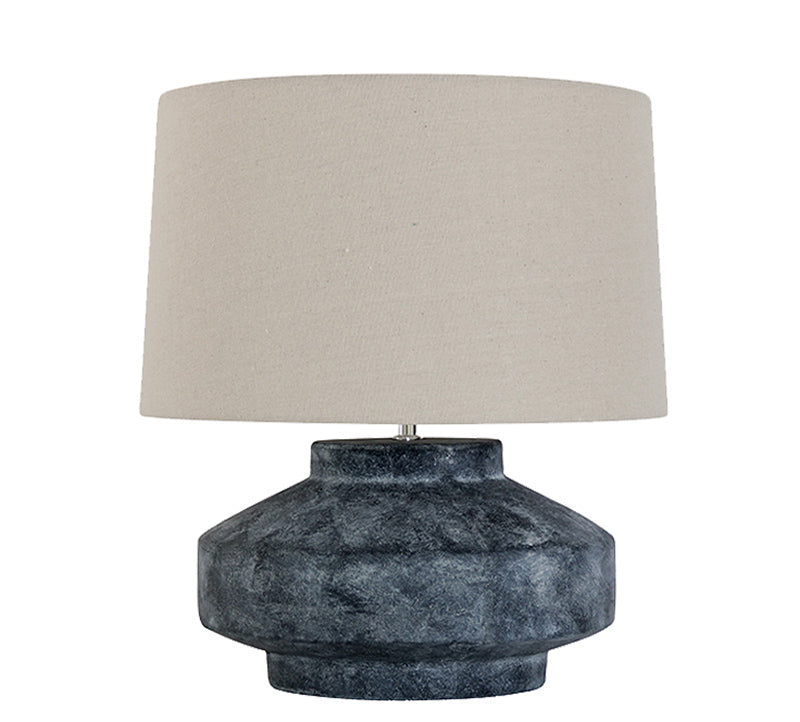 Black Terracotta Ceramic Table Lamp – 47.5 cm