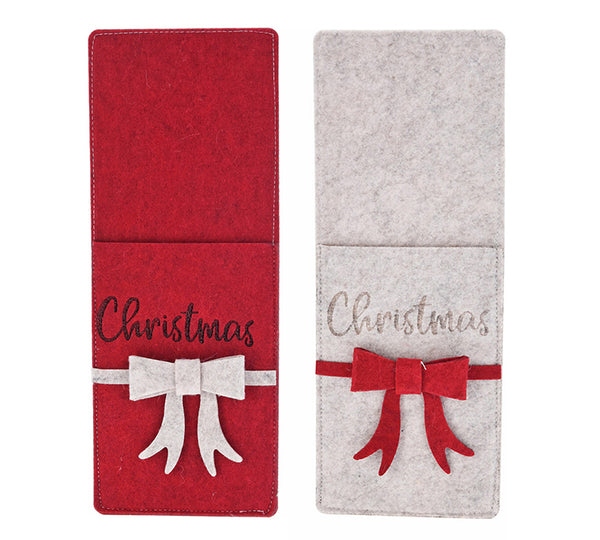 Christmas Bow Cutlery Holders – Set of 2, 30 cm
