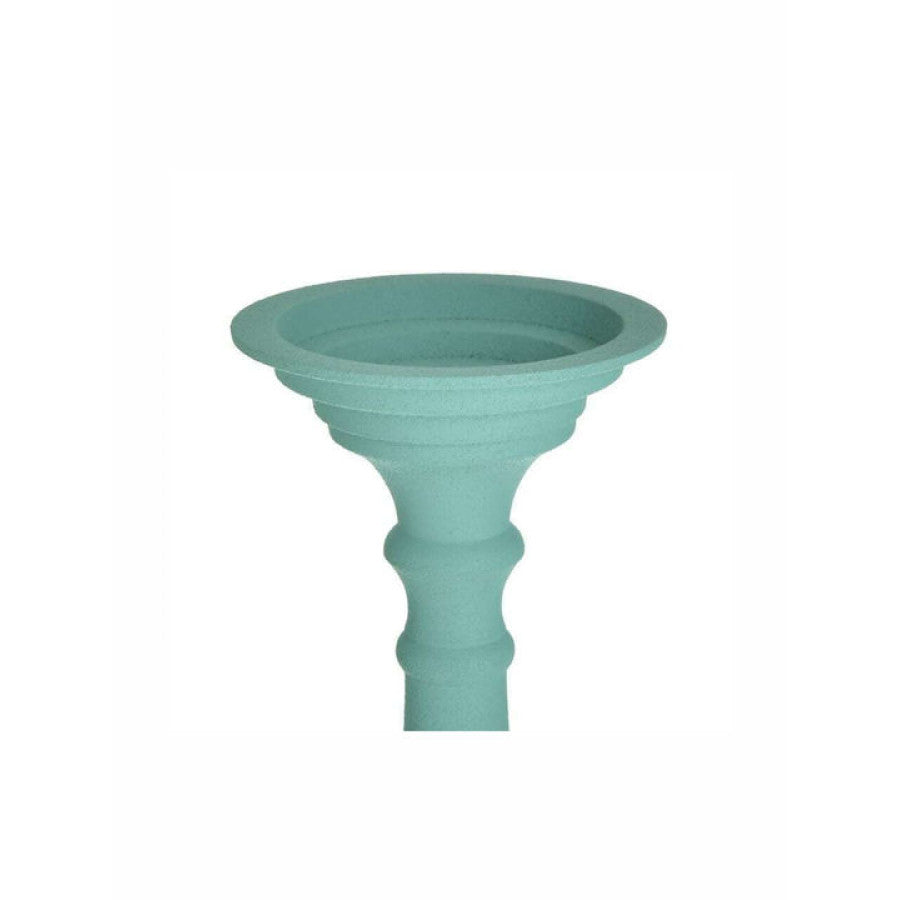 Inart Mint Green Metal Candle Holder 10×10×31 cm