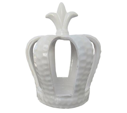 White Porcelain Decorative Crown 15.5×17 cm