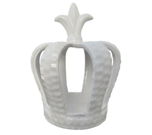 White Porcelain Decorative Crown 15.5×17 cm