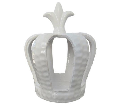 White Porcelain Decorative Crown 15.5×17 cm