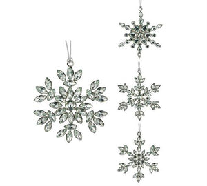 Edelweiss ornament with silver stones