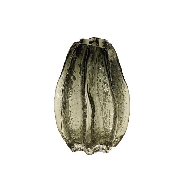 Karambola Grey Glass Table Vase 14×14×20 cm