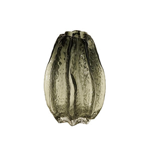 Karambola Grey Glass Table Vase 14×14×20 cm