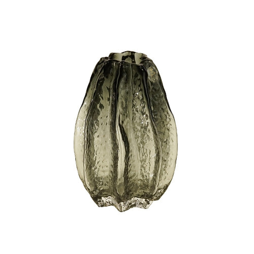 Karambola Grey Glass Table Vase 14×14×20 cm