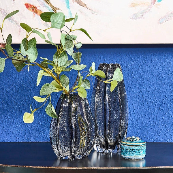 Karambola Grey Glass Table Vase 14×14×20 cm