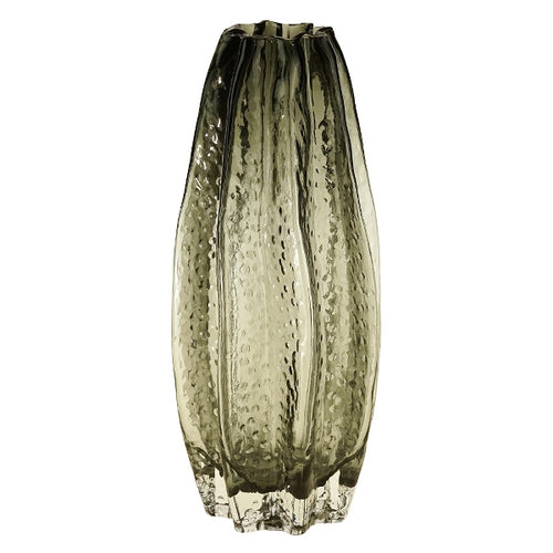 Karambola Grey Glass Table Vase 13×13×29.5 cm