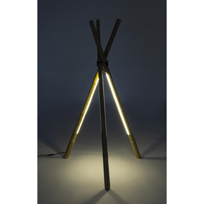 Beige Bamboo LED Floor Lamp 51×47×109 cm
