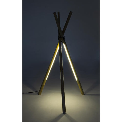 Beige Bamboo LED Floor Lamp 51×47×109 cm