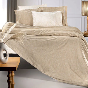 Guy Laroche Stencil Mocca Bed Sheet Set 170x200+32