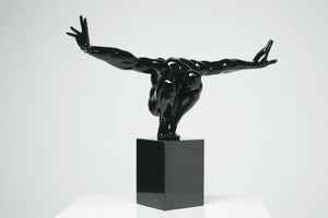 Black Athlete Decorative Figurine Acrylic 75×23×52 cm