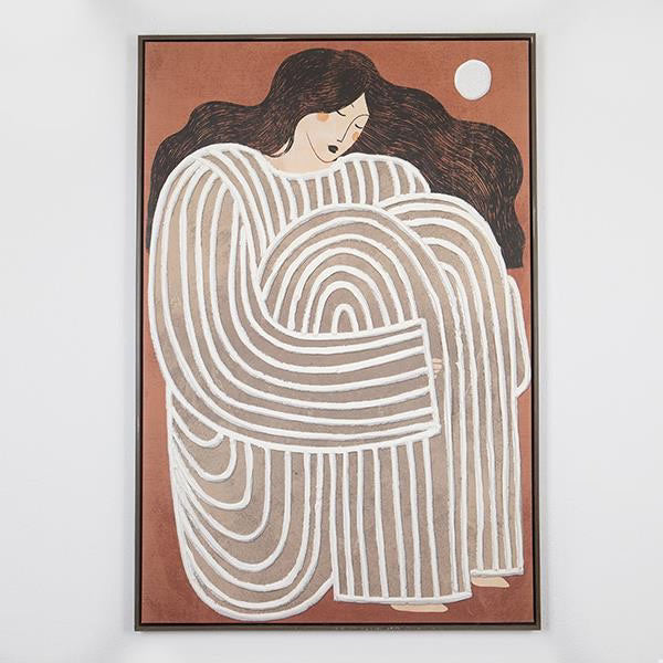 CANVAS PAINTING WITH FRAME WOMAN