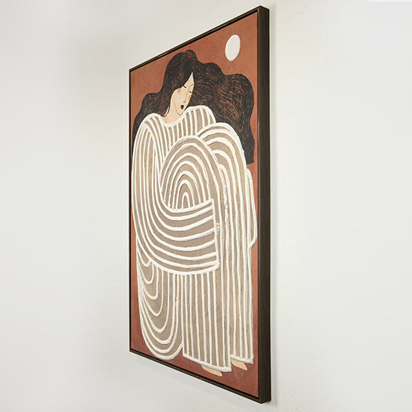 CANVAS PAINTING WITH FRAME WOMAN
