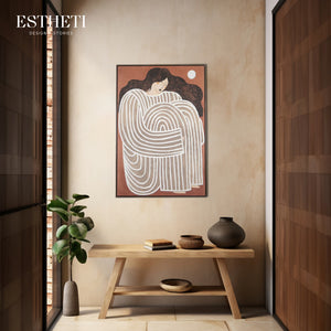 CANVAS PAINTING WITH FRAME WOMAN