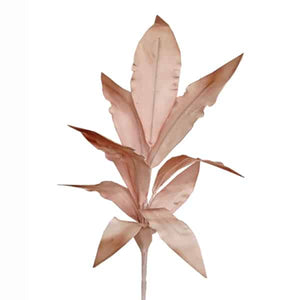 Ivory-Brown Leafy Branch