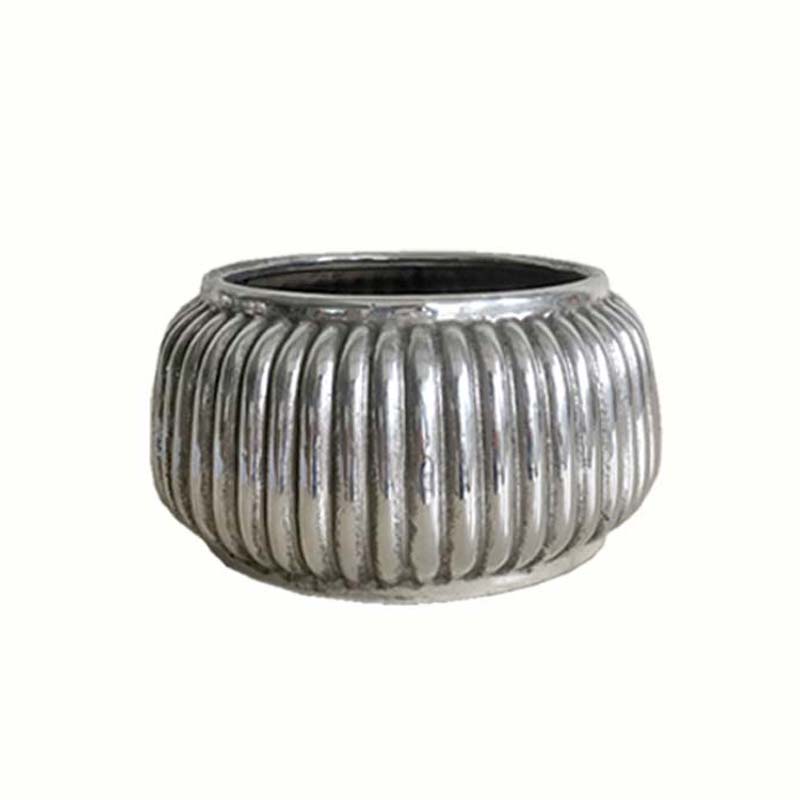 Art et Lumiere Ceramic Vase Silve