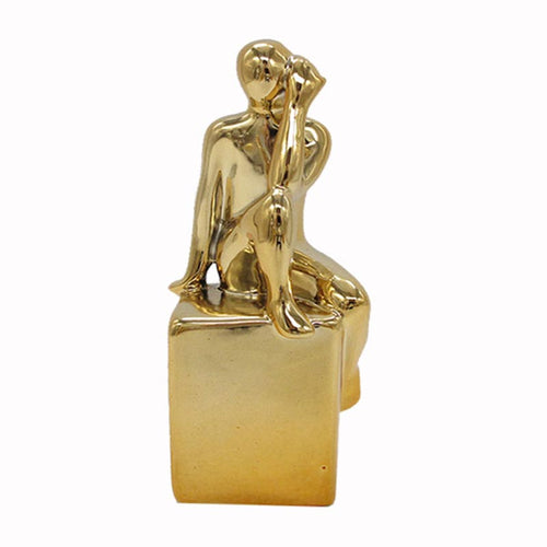 Art et Lumiere Decorative Ceramic Figurine Gold