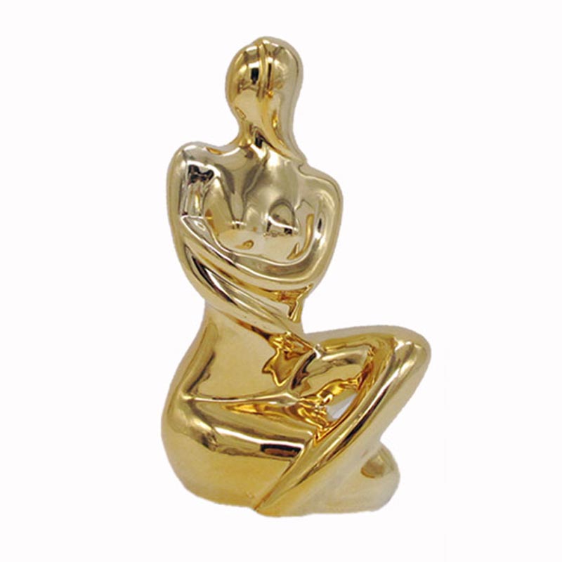 Art et Lumiere Decorative Ceramic Figurine Gold