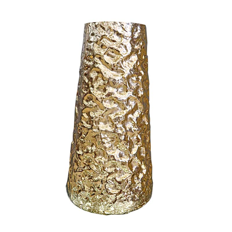 Art et Lumiere Gold Aluminum Vase
