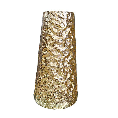 Art et Lumiere Gold Aluminum Vase