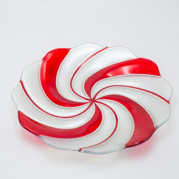 Candy glass  platter round
