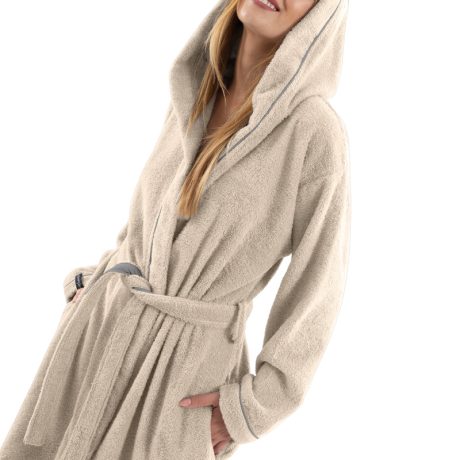Casual Natural Cotton Bathrobe – Guy Laroche Paris
