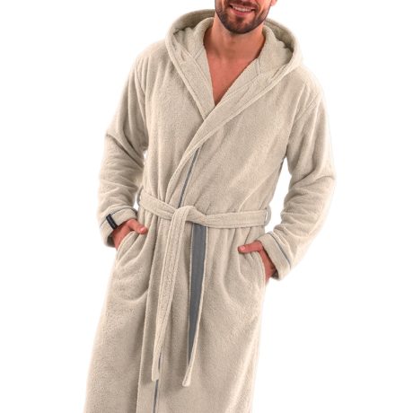 Casual Natural Cotton Bathrobe – Guy Laroche Paris