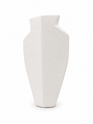 Sculptural White Angular Vase