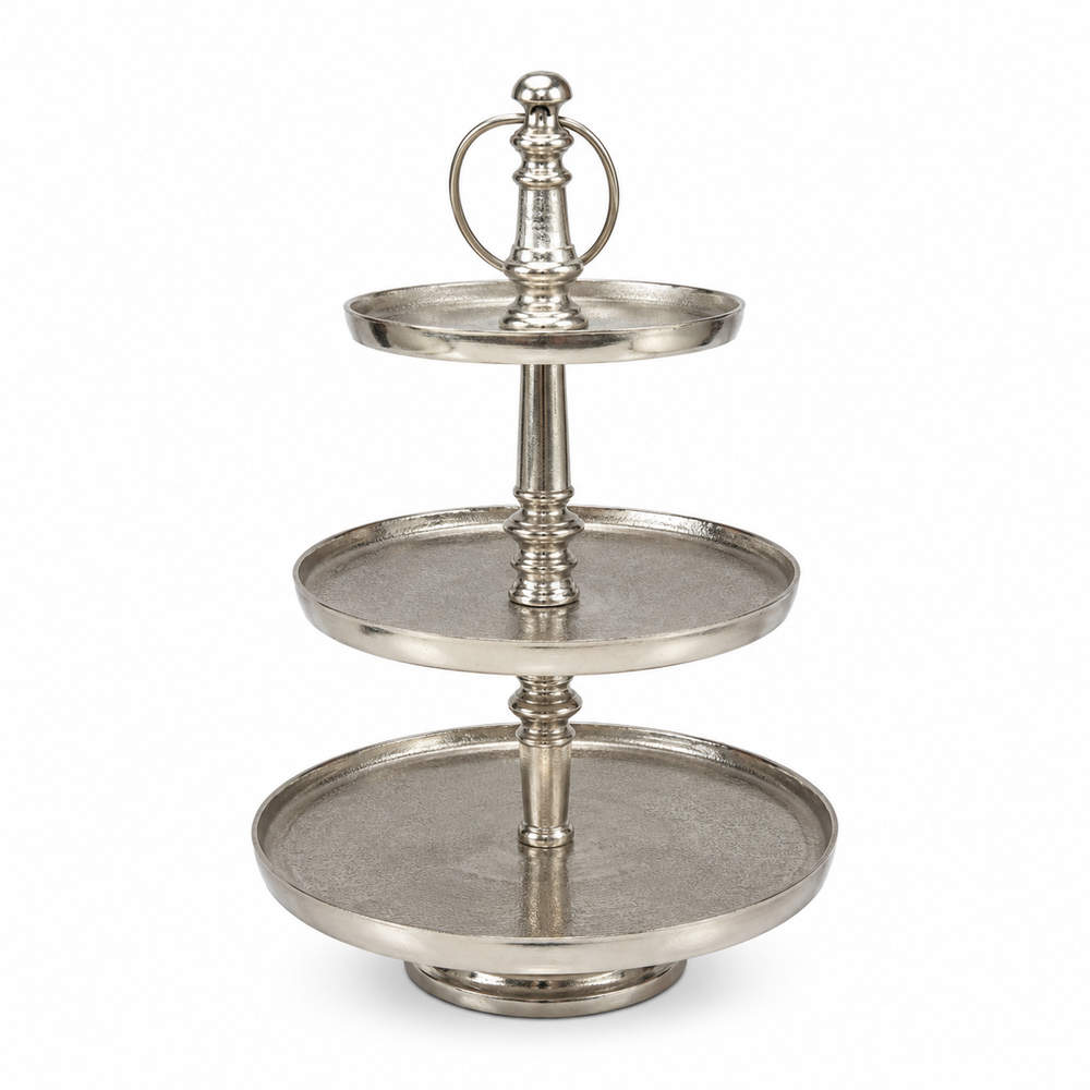 Three-Tier Silver Stand
