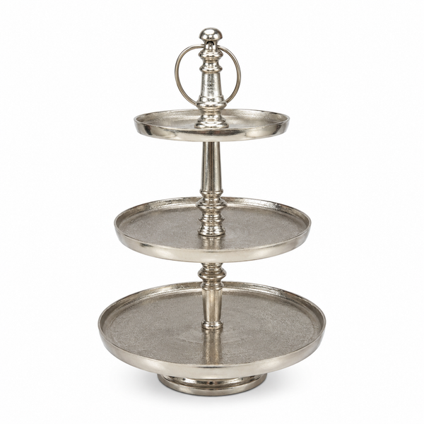 Three-Tier Silver Stand