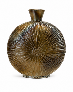 Decorative Amber Glass Vase