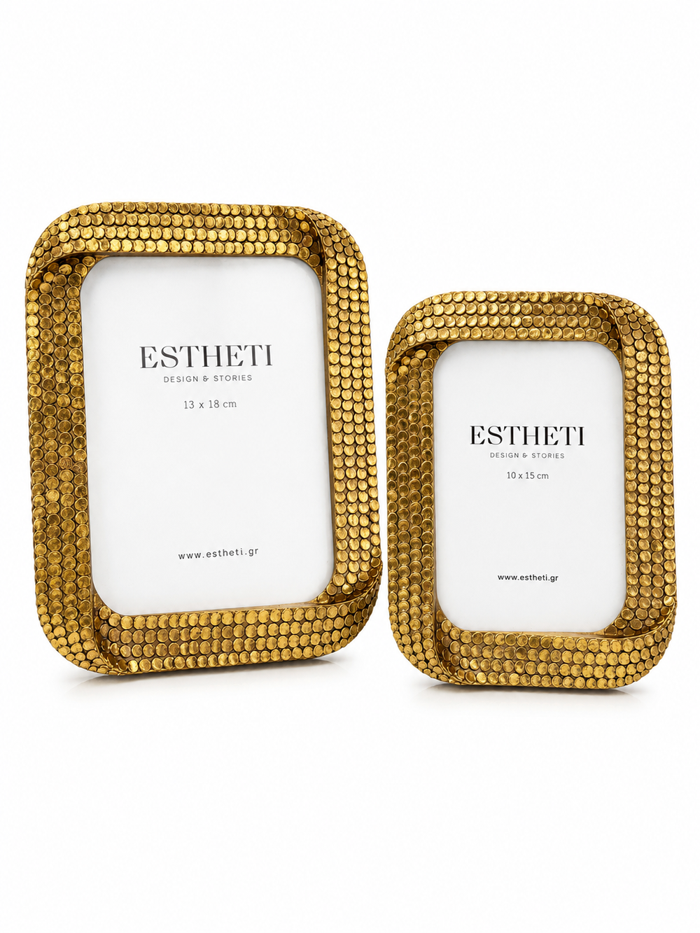 Golden Coin-Textured Decorative Frames