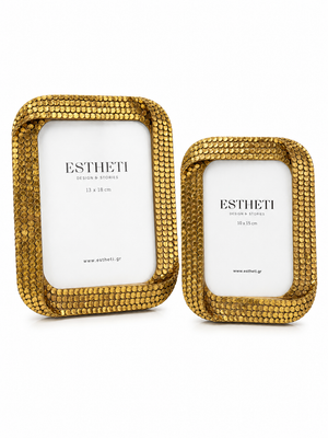 Golden Coin-Textured Decorative Frames