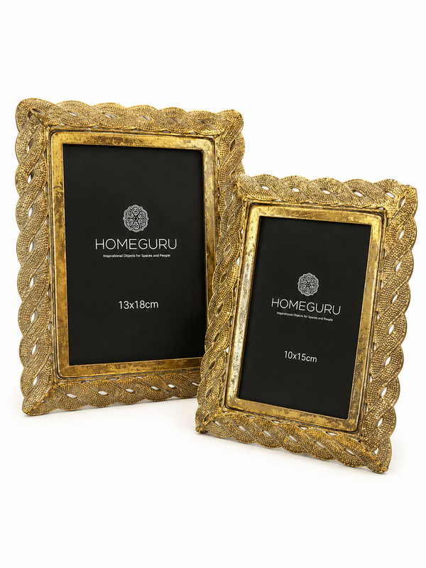 Ornate Gold Frames on White