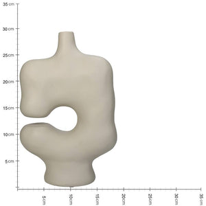 Beige Vase Polyresin